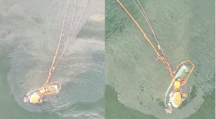 Naufrágio de barco pesqueiro com 17 tripulantes causa poluição hídrica em SC