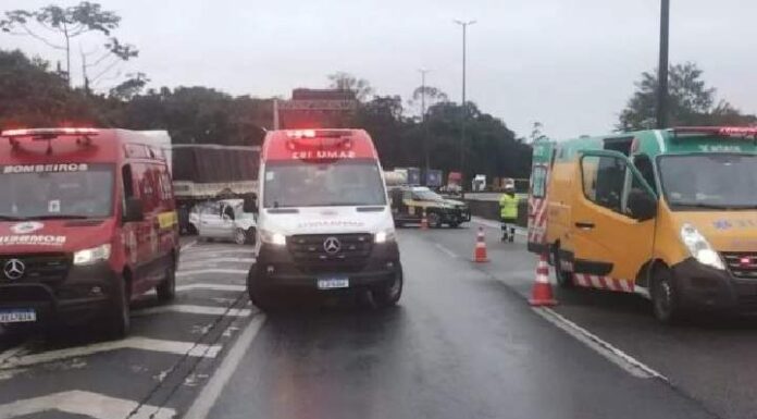 Acidente deixa uma pessoa morta e quatro feridas na BR-101
