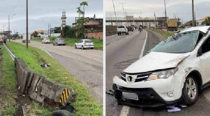 Moradora de Jaraguá do Sul sofre acidente na BR-101 em Barra Velha