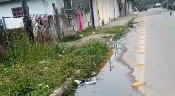 VIDEO Esgoto corre a céu aberto perto de escola do Mariscal em Penha