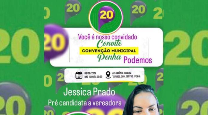Podemos de Penha realiza convenção municipal nesta segunda-feira (5)