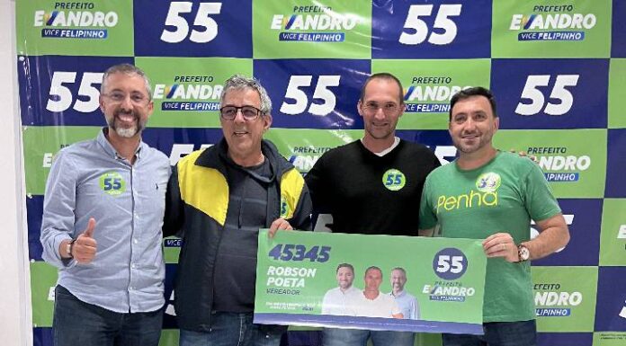 Candidato a prefeito de Penha, Evandro inaugura comitê eleitoral em clima de festa