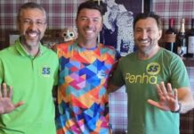Evandro e Felipinho, candidatos à Prefeitura de Penha, visitam o Parque Beto Carrero World