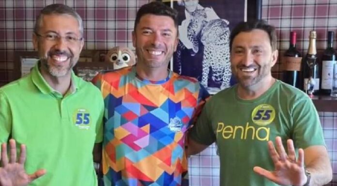 Evandro e Felipinho, candidatos à Prefeitura de Penha, visitam o Parque Beto Carrero World