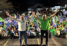 1,8 mil pessoas participaram do comício do 55 no Santa Lídia em Penha