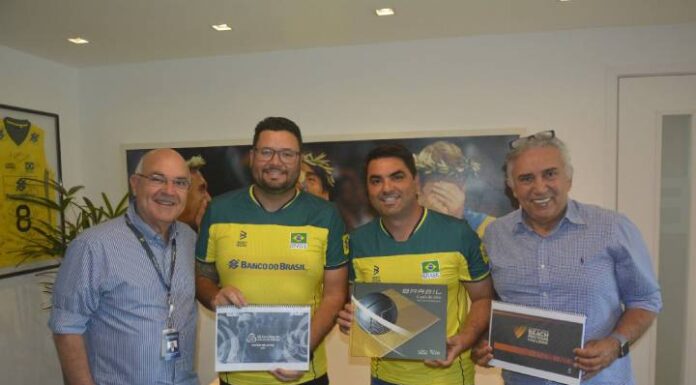 Prefeito eleito de Itapema, Alexandre Xepa discute parcerias esportivas com a Confederação Brasileira de Vôlei