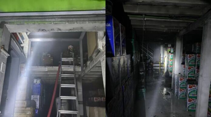 Bombeiros controlam incêndio em loja de tintas em Penha