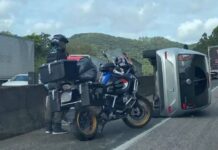 Acidente na BR-101, em Penha, interrompe o trânsito na véspera do feriado