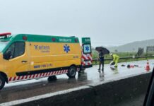 Motociclista de Penha fica ferido após queda na BR 101