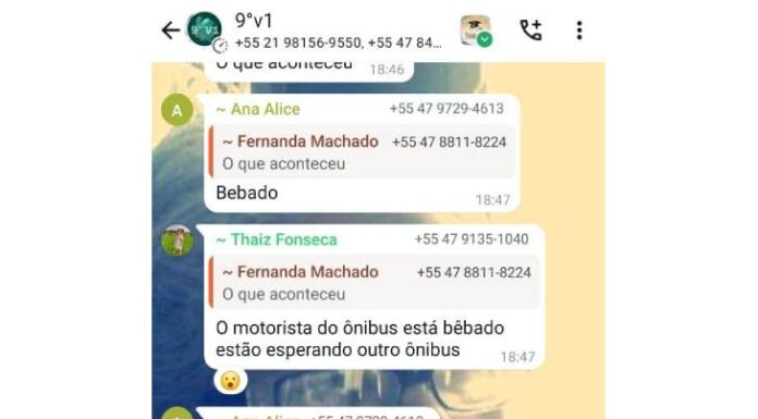 Motorista de ônibus escolar de Barra Velha é substituído em pleno passeio com estudantes por estar bêbado