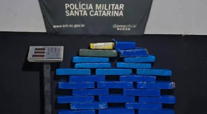 Operação conjunta da PM de Piçarras, Penha e Barra Velha apreende mais de 26 kg de maconha
