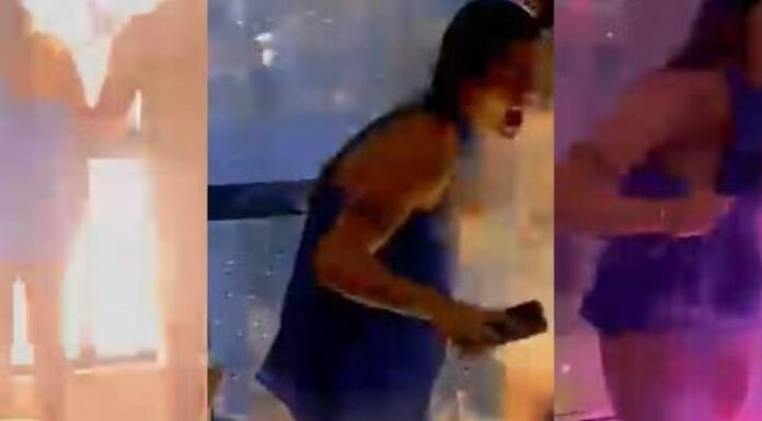 VIDEO Turista é atingida por fogos de artifício dentro do apartamento em Navegantes