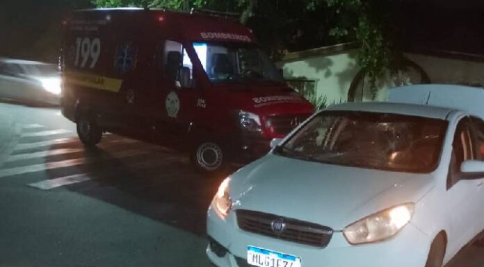 Ciclista fica ferido em acidente na Avenida Nereu Ramos, em Penha