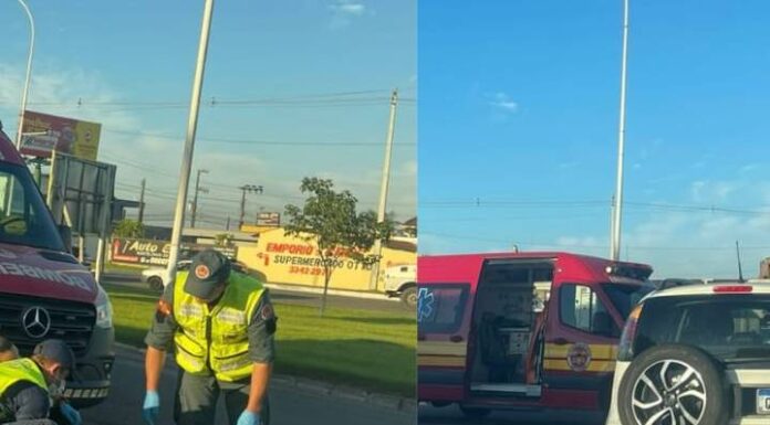 Ciclista fica gravemente ferido em acidente no São Domingos em Navegantes