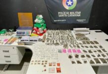 Polícia Militar prende traficantes com 10 kg de maconha, 231 gramas de cocaína e drogas sintéticas em Navegantes
