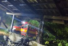 Bombeiros combatem incêndio no Bairro Itinga em Barra Velha