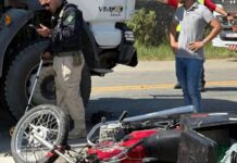 Motociclista morre ao bater de frente com caminhão na BR-470 em SC; câmera flagrou acidente
