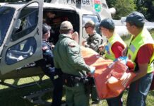Motociclista fratura perna em acidente na zona rural de Camboriú