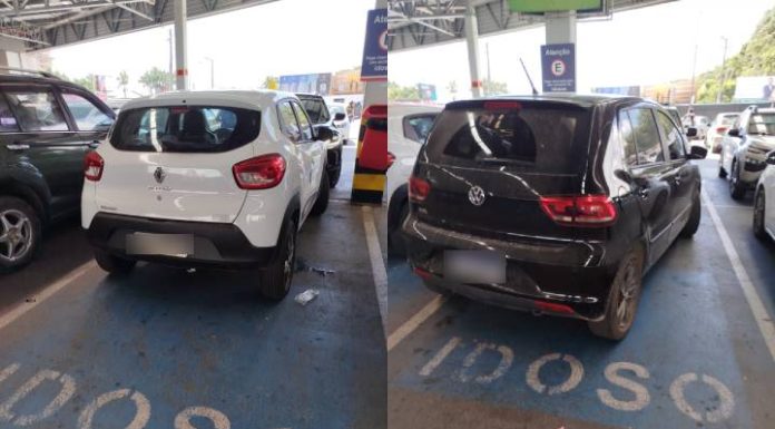 ASSISTA O VIDEO Motoristas desrespeitam vagas preferenciais nos mercados de Penha