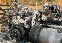 Caminhão furtado em Penha é encontrado incendiado pela Polícia Militar de Itajaí (SC)