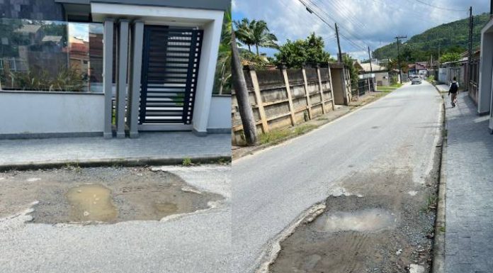 Morador do Santa Lídia reclama de buraco em frente à sua residência aberto há três meses