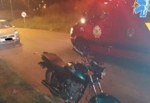 Duas pessoas ficam feridas em acidente no bairro Santa Lídia em Penha