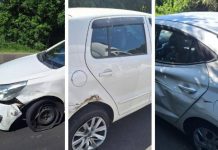 Engavetamento envolve veículo com placas de Brusque, em Penha