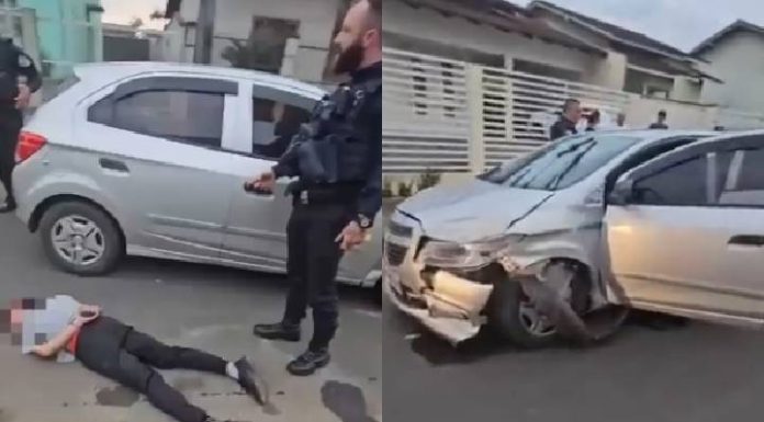 VÍDEO: Dupla que furtou veículo em Barra Velha é presa após perseguição em Joinville