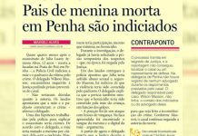 Crime brutal em Penha contra menina de 12 anos vai à juri popular