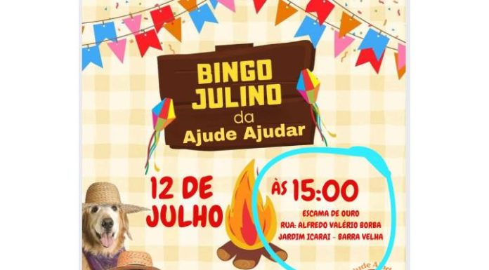 Ajude Ajudar de Barra Velha promove bingo no dia 12 de julho
