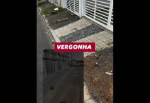 VIDEO Morador cobra prefeito Tiago e secretário de Obras Arthur por calçamento abandonado