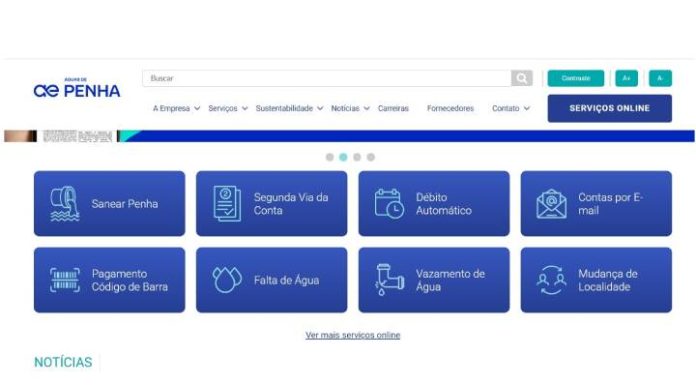 Clientes da Águas de Penha podem emitir a segunda via da conta de forma fácil e rápida pelos canais digitais da concessionária