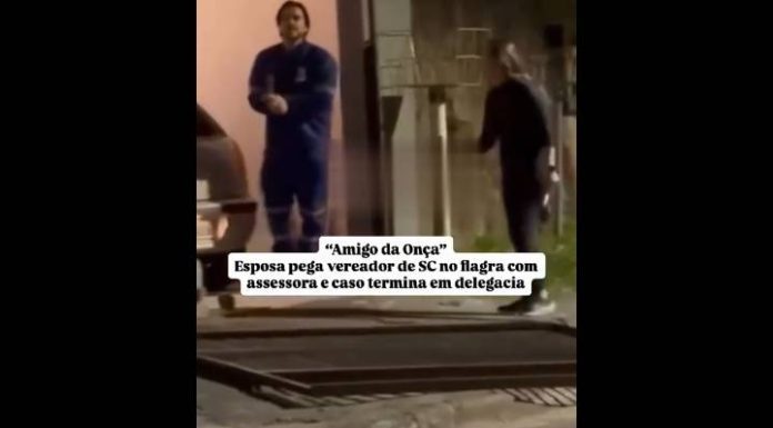 VIDEO Vereador do MDB de SC é flagrado pela esposa na casa da amiga e assessora de gabinete
