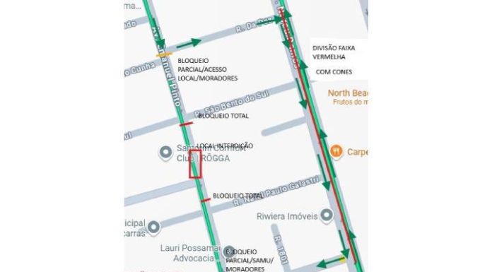 Avenida Emanoel Pinto terá interrupção total de trecho para execução de obra das CASAN