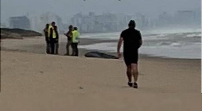 Corpo é encontrado na praia de Navegantes na manhã deste sábado (20)