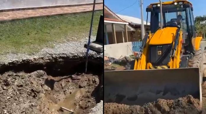 VIDEO Secretaria de Obras de Penha realiza reparo na Rua Rute Simas