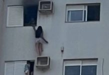 VIDEO Mãe fica pendura para salvar o filho durante incêndio em apartamento no PR