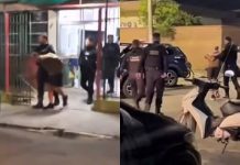 VIDEO Homem em surto causa pânico em escola estadual de Itajaí