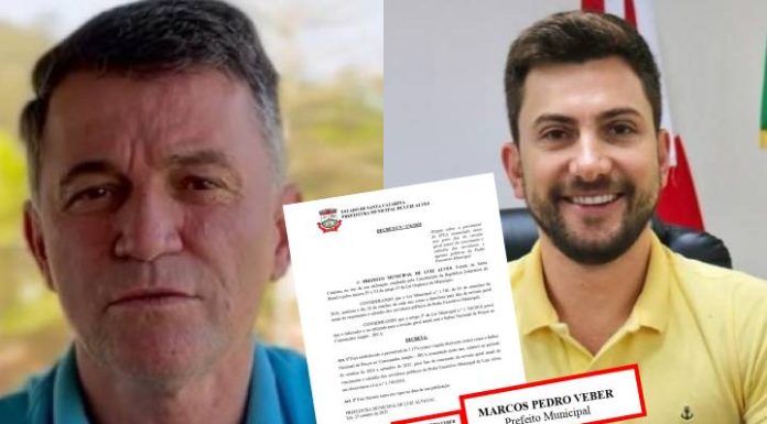 Prefeito de Luiz Alves, Caboclo (MDB) publica decreto assinado com nome do ex-prefeito