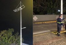 Empresa de energia de Penha realiza reparo em postes após reclamações da comunidade