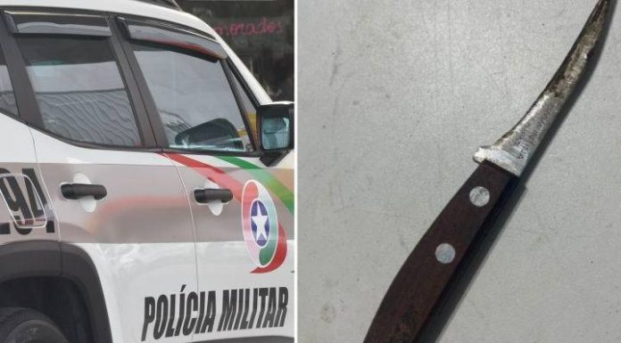 Mulher esfaqueia companheiro na bunda em Itajai