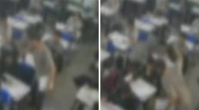 VIDEO Estudante de 11 anos leva sequência de tapas do professor em sala de aula