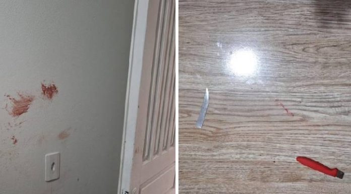 TERROR EM GASPAR: Mulher sofre múltiplas facadas dentro de casa