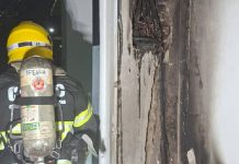 Bombeiros militares de Penha controlam incêndio em casa na SC-414 em Penha