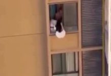 Amante pula do 10º andar para o apartamento vizinho após esposa traída chegar em casa
