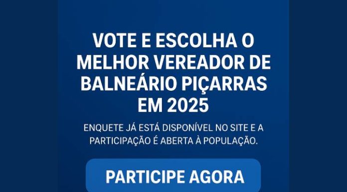 VOTE: Quem foi o melhor vereador de Balneário Piçarras em 2025?