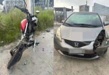 Motoqueiro invade pista contrária e provoca acidente na rodovia Variante, divisa entre Penha e Piçarras