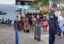 VIDEO ‘Cadeirada nas costas e bambuzada’: briga generalizada em praia de Porto Belo mobiliza GM