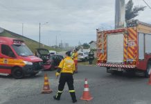 Colisão entre dois veículos deixa feridos na marginal da BR-101 em Barra Velha