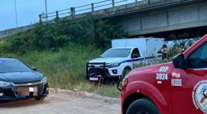 Bombeiros encontram homem morto embaixo de ponte em Ilhota